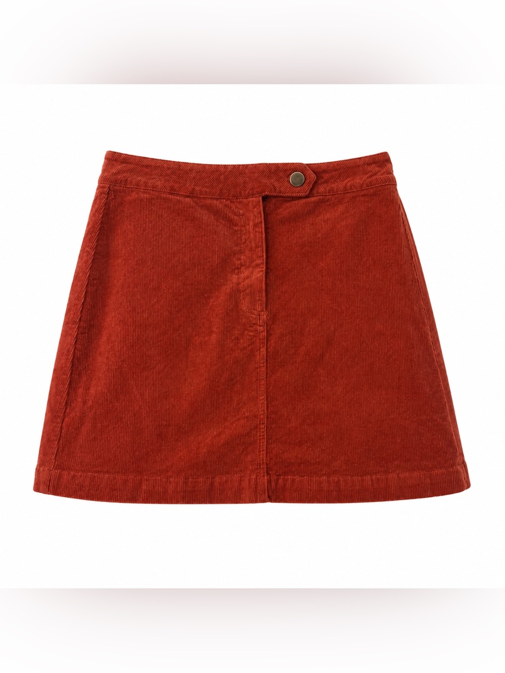 GB Dillardโs Rust Corduroy Mini Skirt Juniors Large Fall ๐ Y2K euc